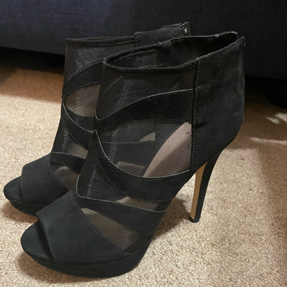 Mix No. 6 Black Open Toe‎ Heels size 8.5